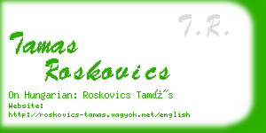 tamas roskovics business card